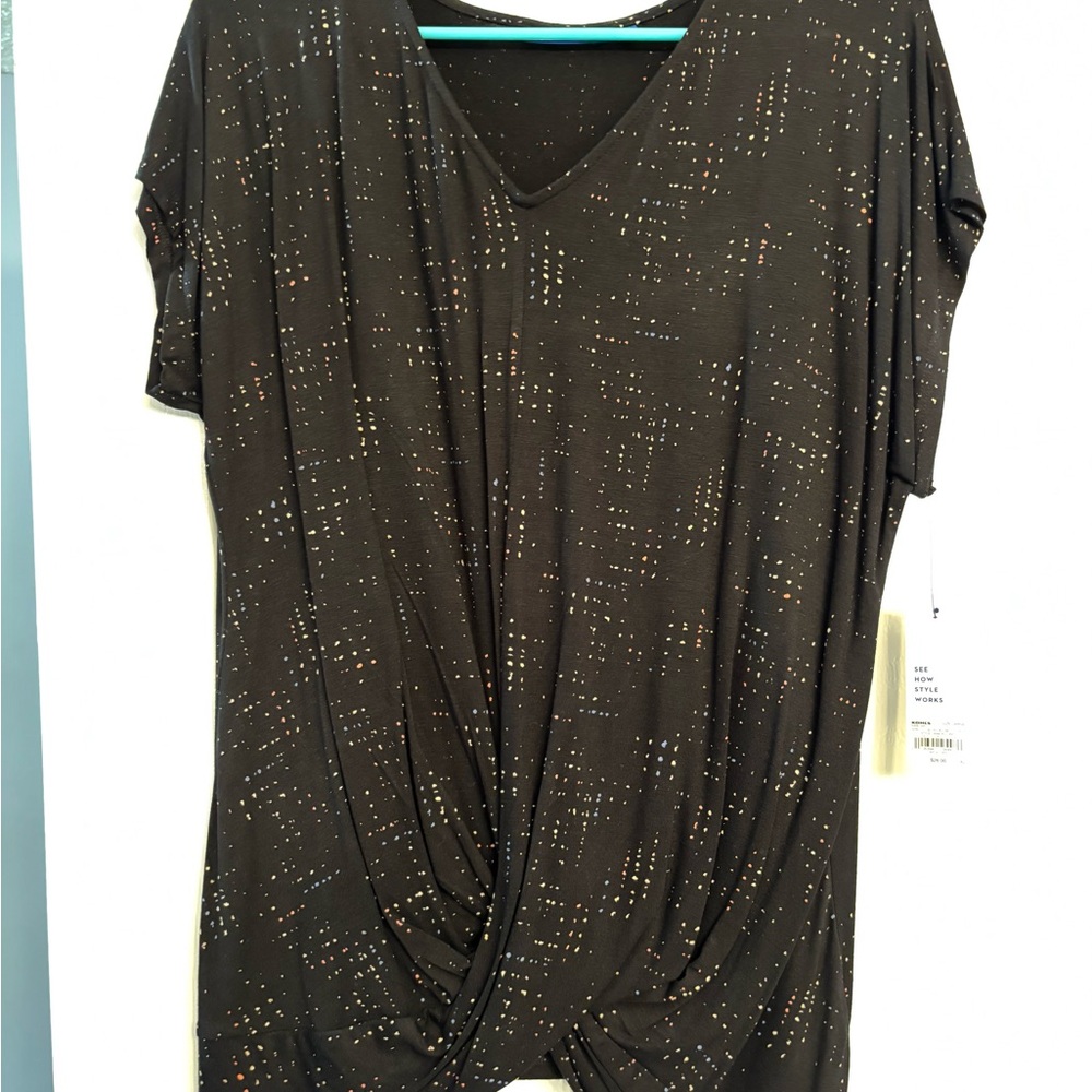 Apt. 9 Gray Dolman Sleeve Ruched Tunic